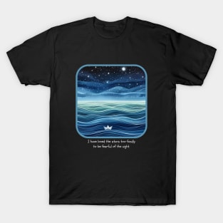 Tranquil Voyage: A Night Seascape T-Shirt